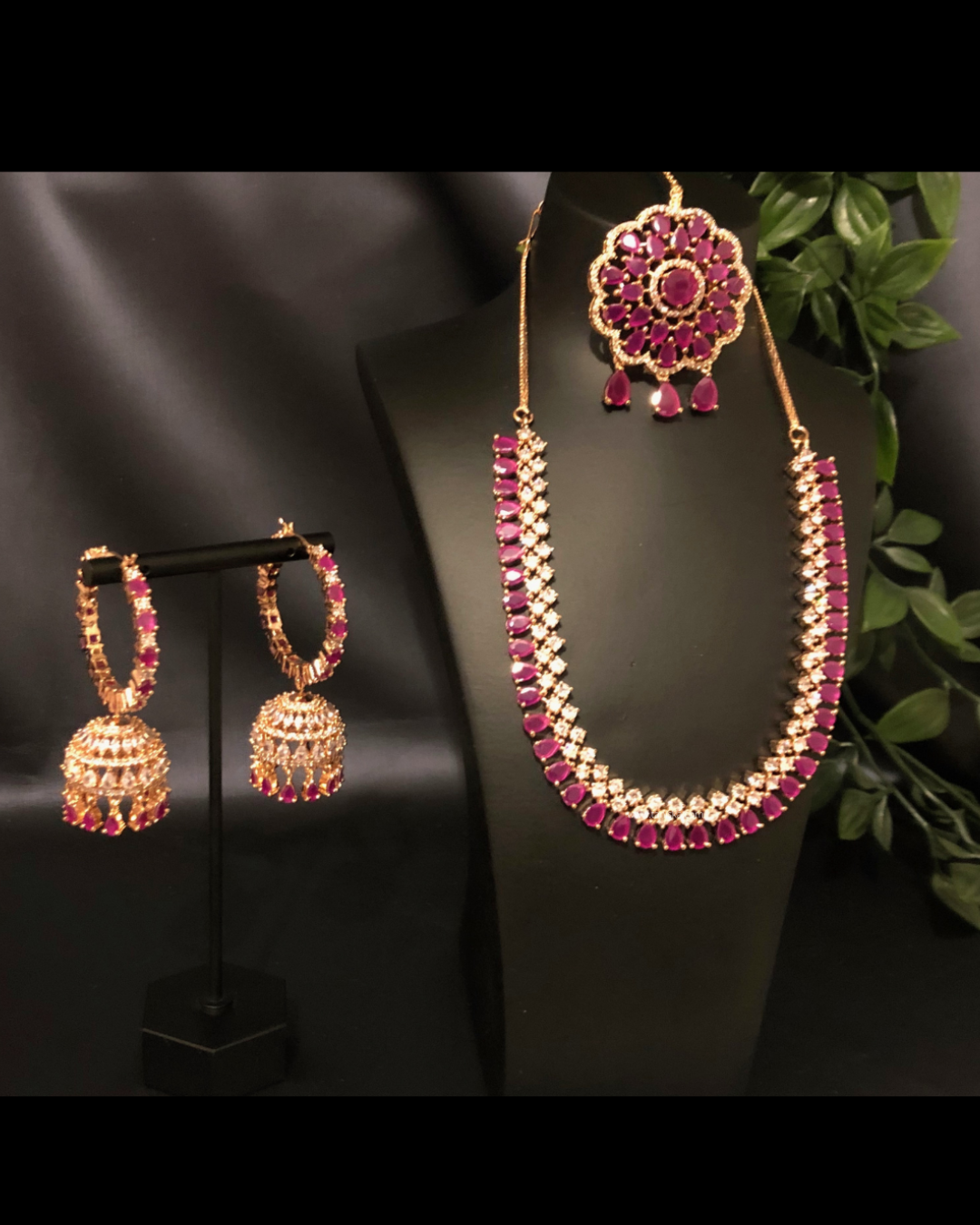Diva American Diamond Style Necklace Set - Rose Gold (Limited Edition)