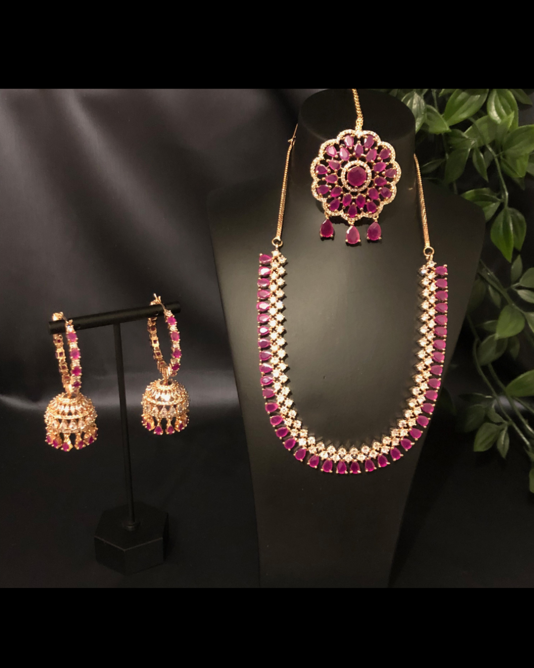 Diva American Diamond Style Necklace Set - Rose Gold (Limited Edition)
