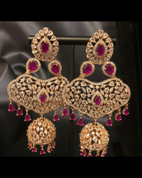 Diva American Diamond Style Necklace Set - Rose Gold / Hot Pink (Limited Edition)