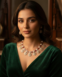 The Royal Rose Bloom Necklace Set