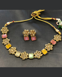 Radiant Crystal & Floral Gold-Tone Set
