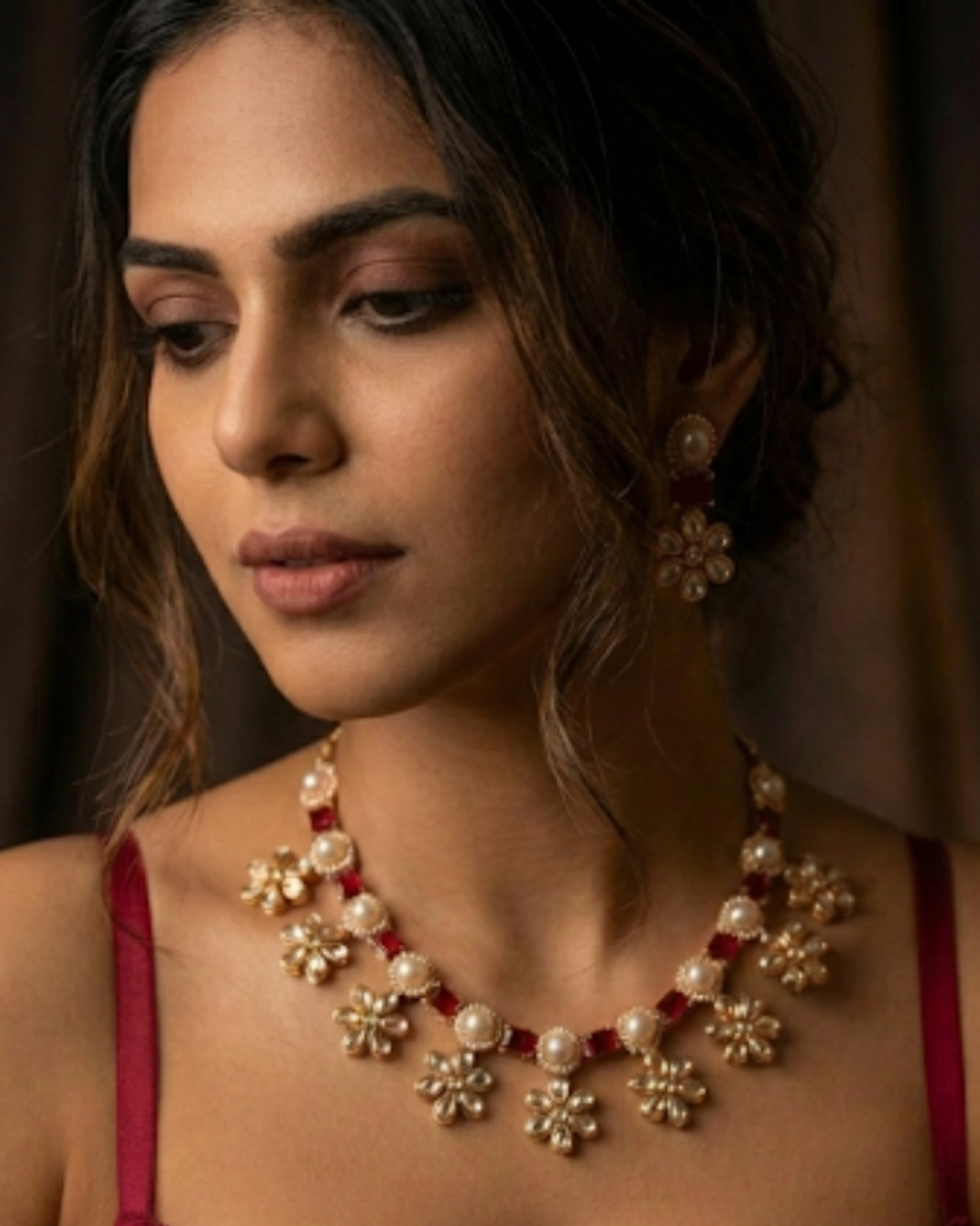 The Royal Rose Bloom Necklace Set