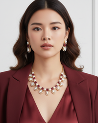 The Verra Necklace Set (Red)