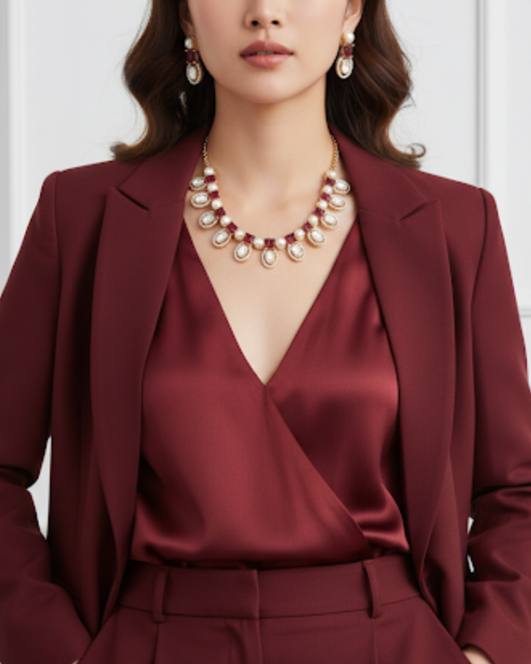 The Verra Necklace Set (Red)