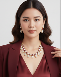 The Verra Necklace Set (Red)