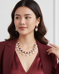 The Verra Necklace Set (Red)