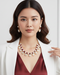 The Verra Necklace Set (Red)