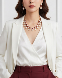 The Verra Necklace Set (Red)
