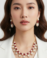 The Verra Necklace Set (Red)