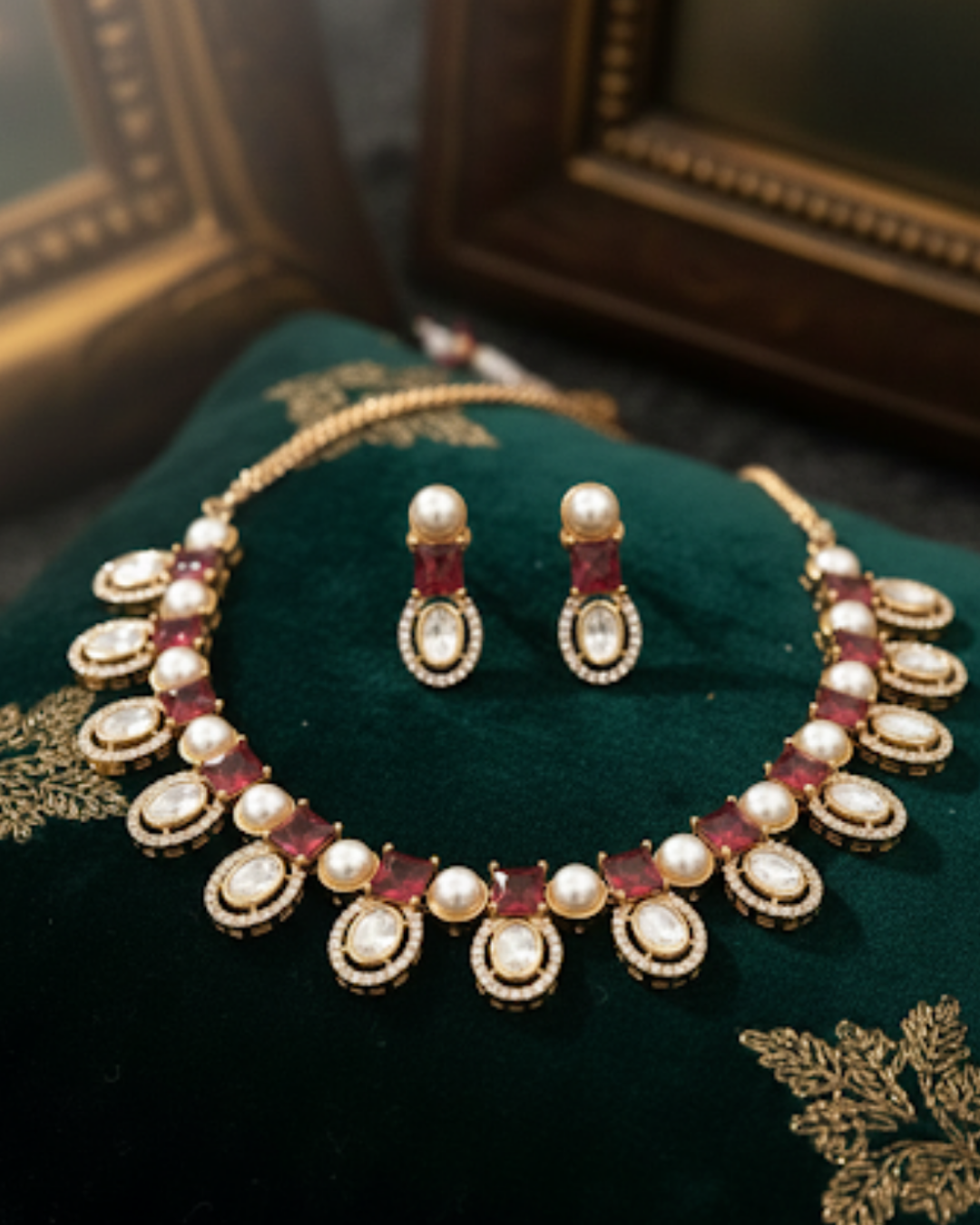 The Verra Necklace Set (Red)