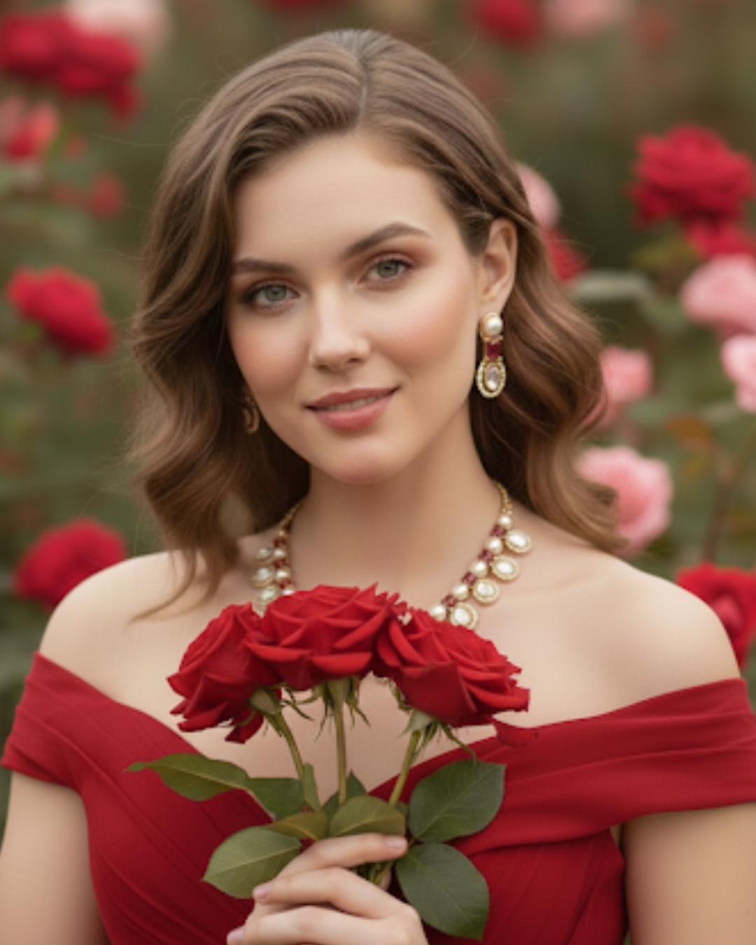 The Verra Necklace Set (Red)
