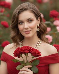 The Verra Necklace Set (Red)