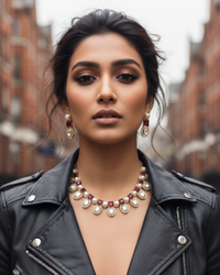 The Verra Necklace Set (Red)