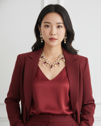 The Verra Necklace Set (Red)
