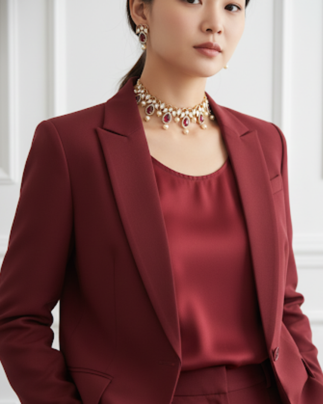 The Verra Necklace Set (Red)