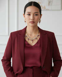 The Verra Necklace Set (Red)