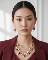 The Verra Necklace Set (Red)