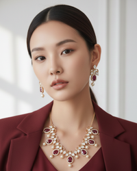 The Verra Necklace Set (Red)