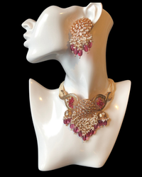 ARSHPREET Ruby Uncut-Kundan Necklace/Choker Set