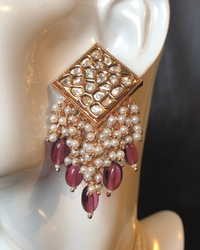 ISHANA Ruby Uncut-Kundan Necklace/Choker Set