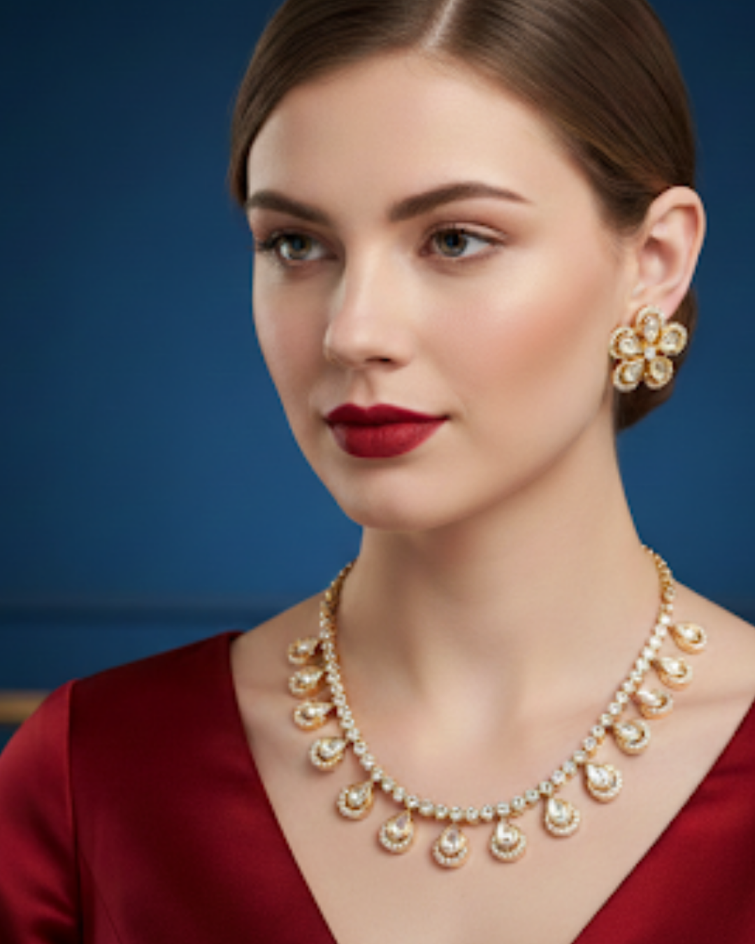 The Aurelia Floral Kundan Necklace Set
