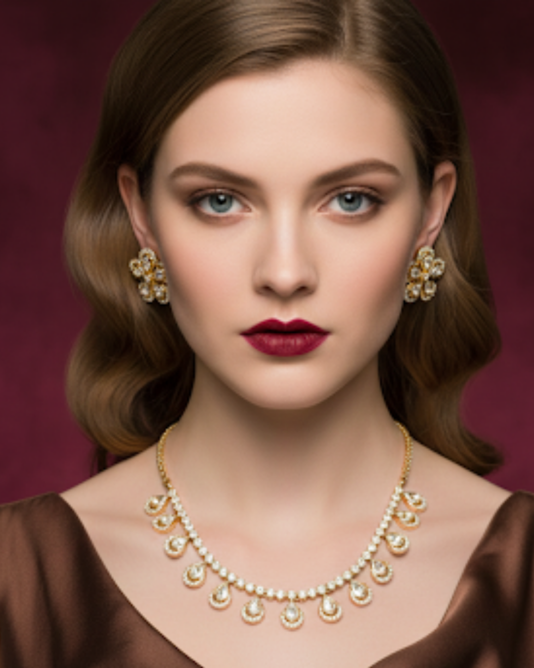 The Aurelia Floral Kundan Necklace Set