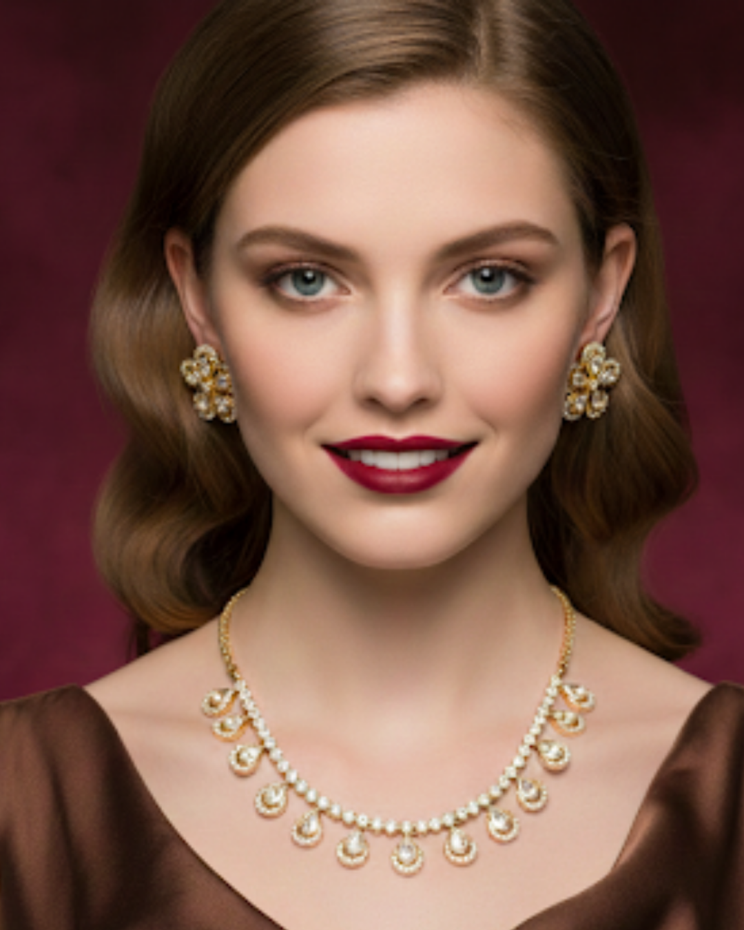 The Aurelia Floral Kundan Necklace Set