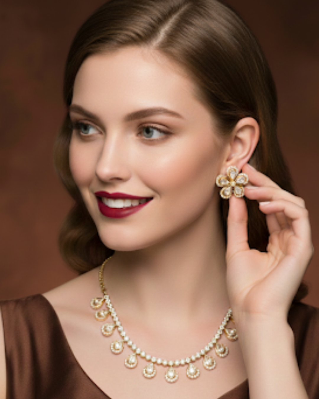 The Aurelia Floral Kundan Necklace Set