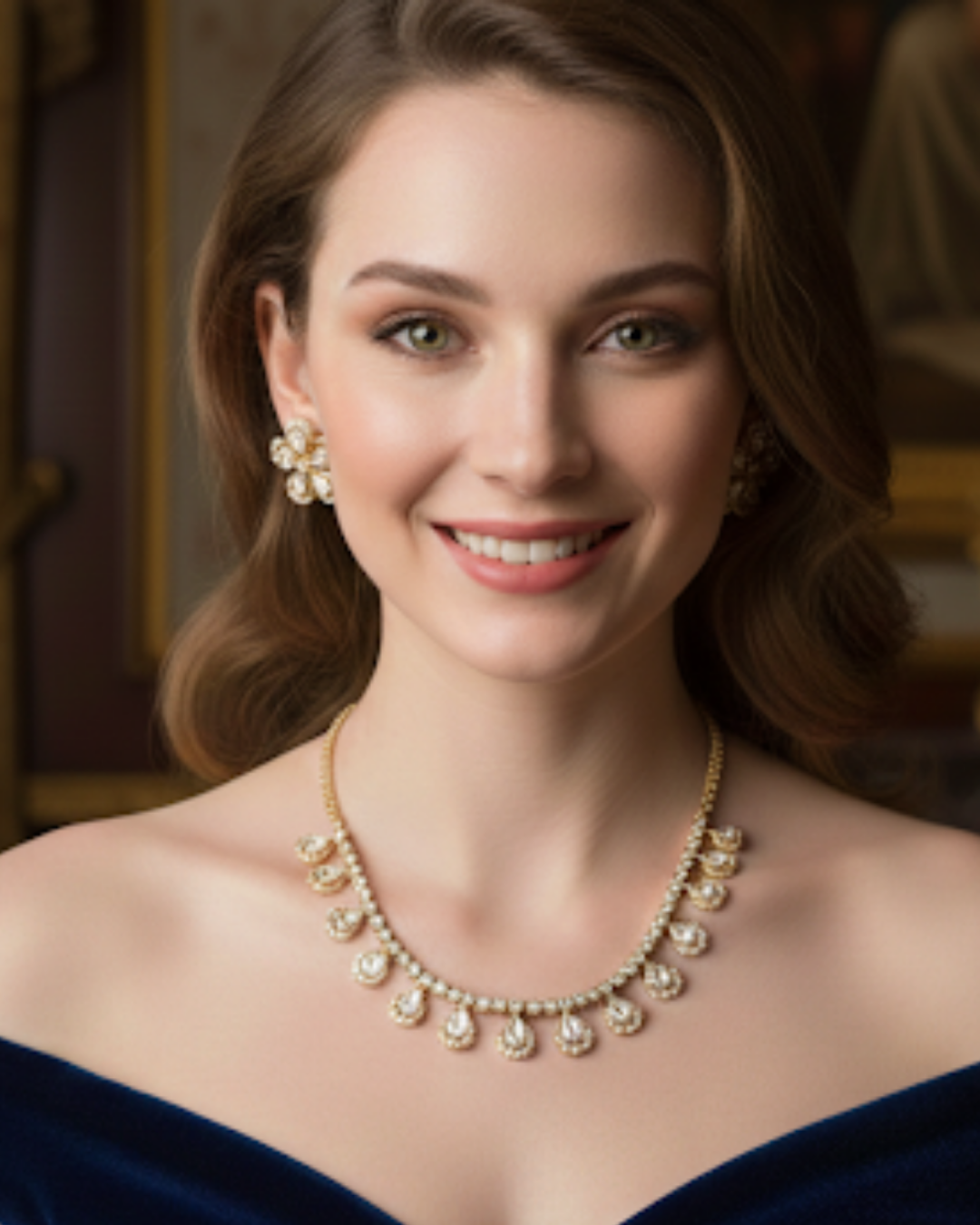 The Aurelia Floral Kundan Necklace Set