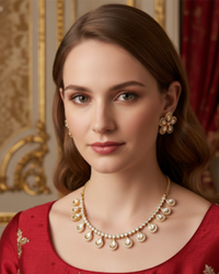 The Aurelia Floral Kundan Necklace Set