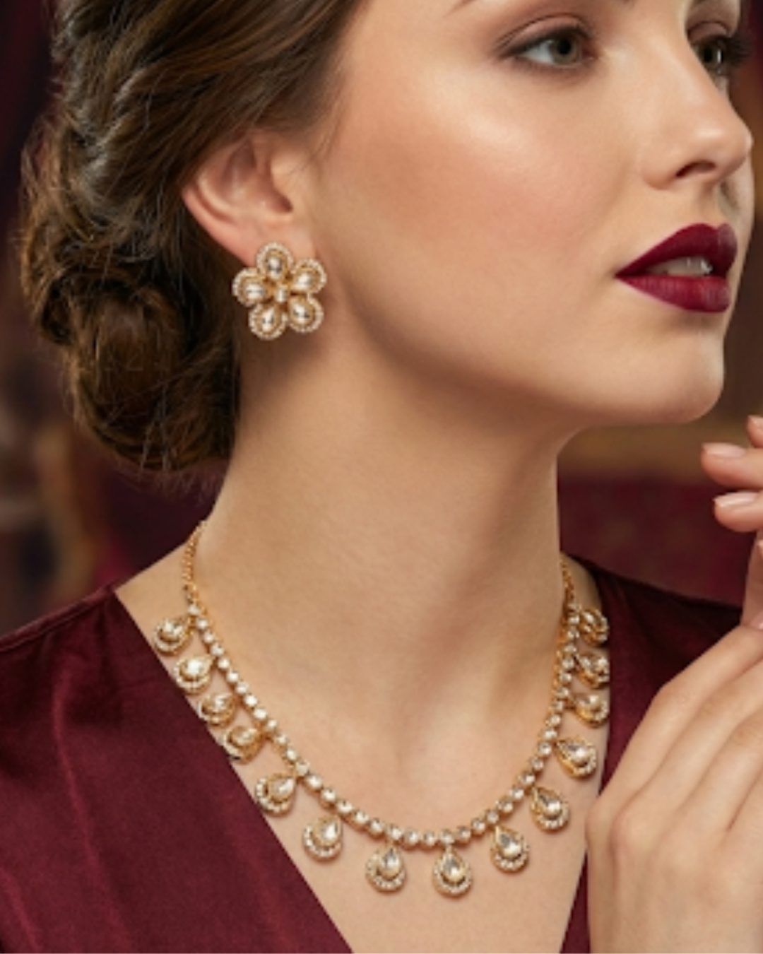 The Aurelia Floral Kundan Necklace Set