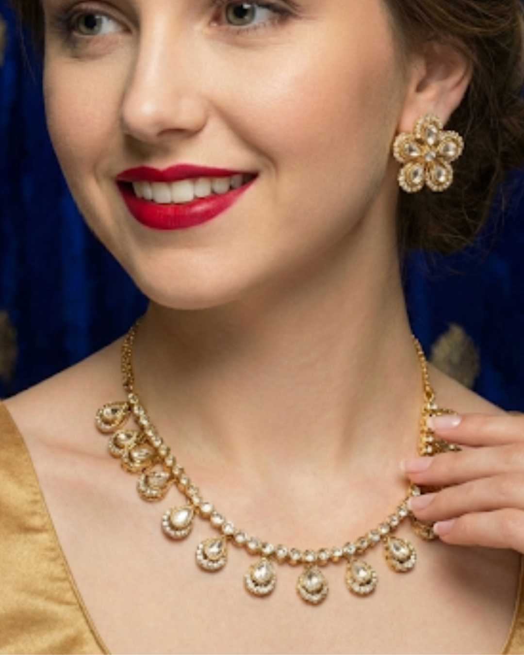 The Aurelia Floral Kundan Necklace Set