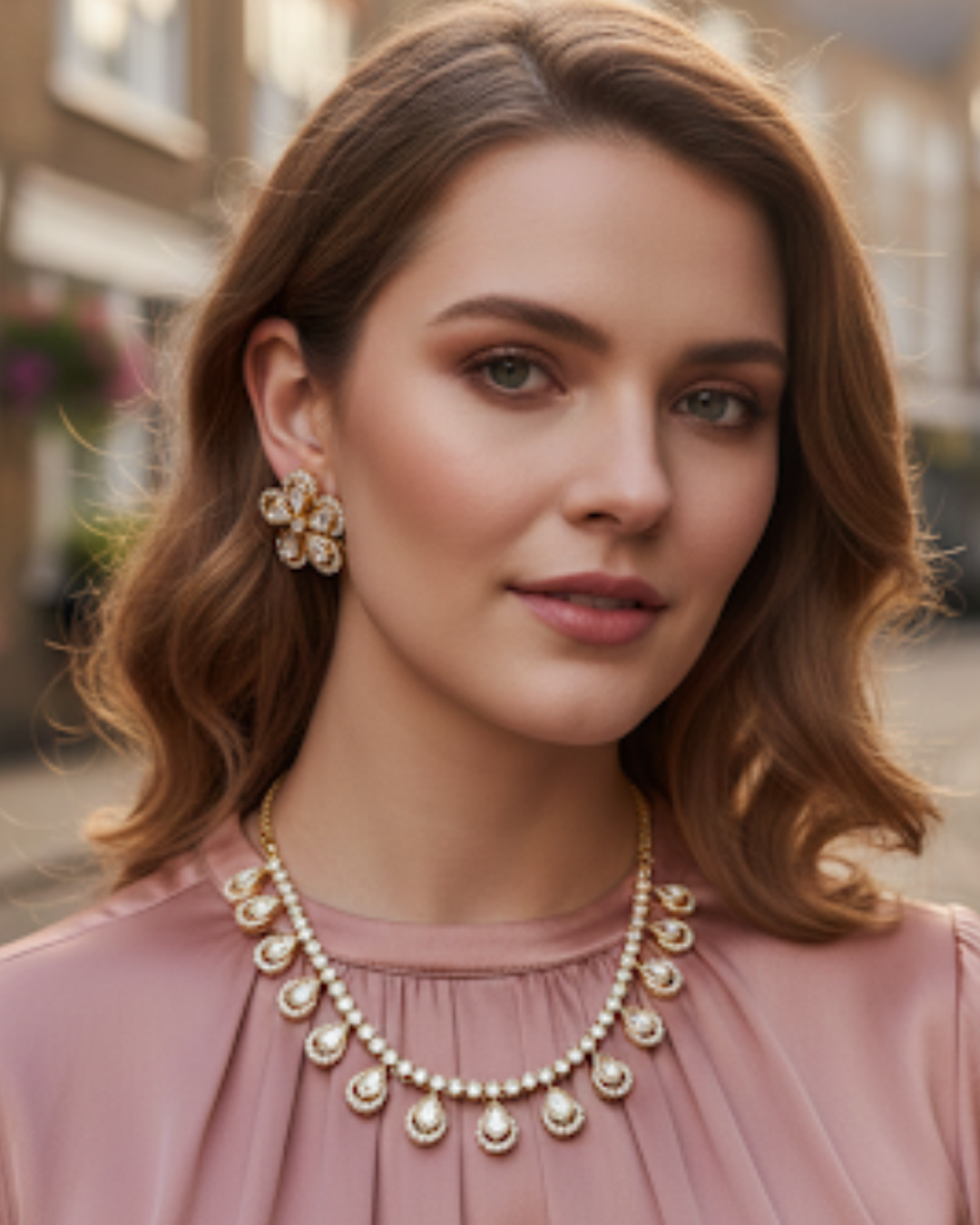 The Aurelia Floral Kundan Necklace Set