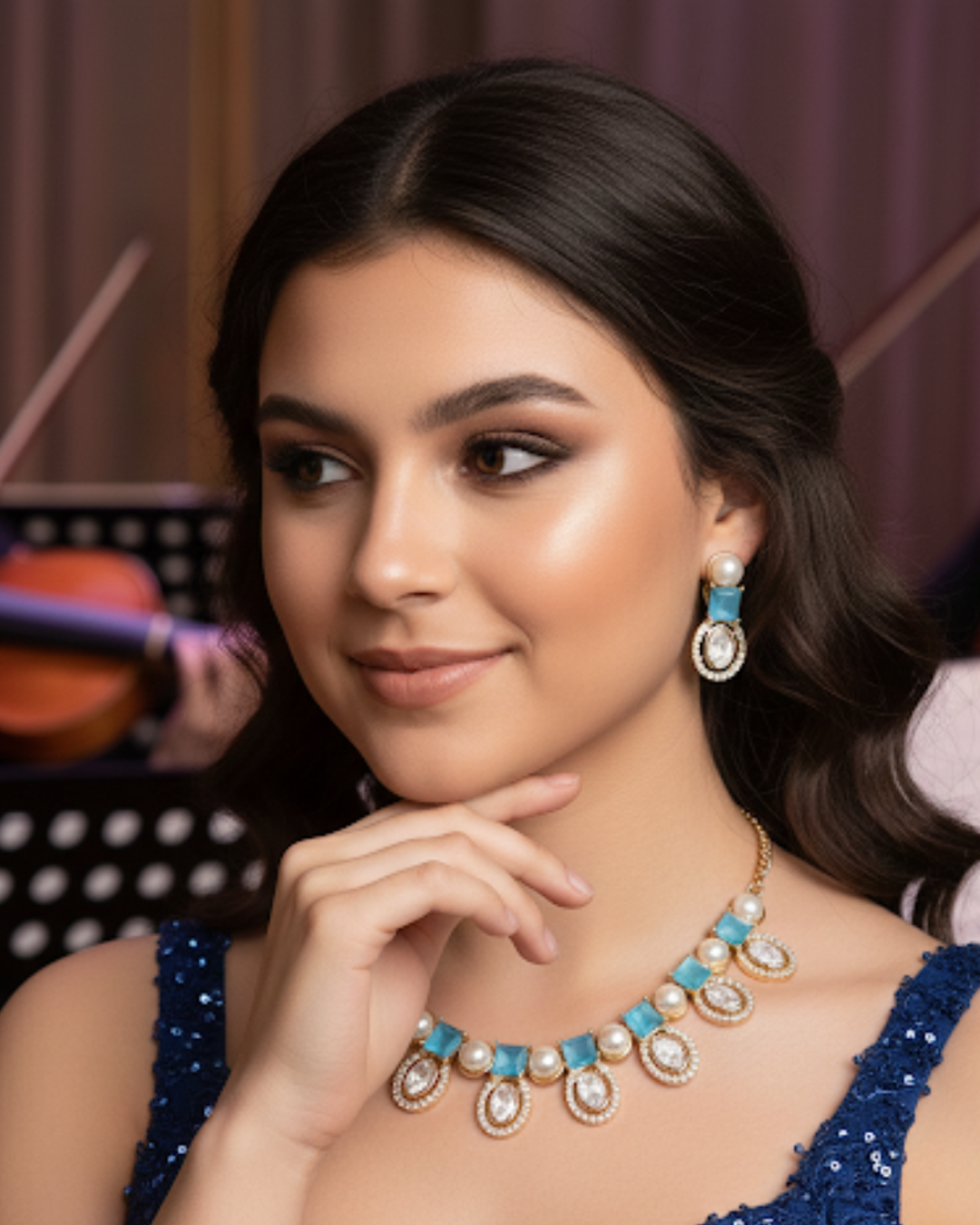 The Verra Necklace Set (Turquoise)